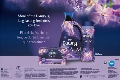 Downy Calm Mega Dryer Sheets, Large Fabric Softener Sheets for Laundry, Static Guard & Softness Boost, Laundry Dryer and Fabric_Sheets, 180 Count (Pack of 3)