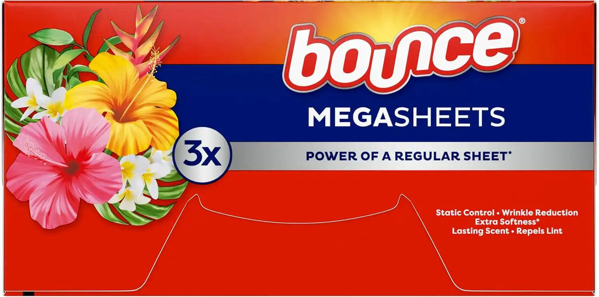 Bounce Lasting Fresh Mega Fabric Softener Dryer Sheets, Outdoor Fresh & Clean for Long Lasting Freshness, 180ct