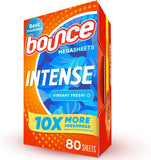 Bounce Intense Dryer Sheets, Vibrant Fresh, 80 Count, Scent Boosting Dryer Sheet